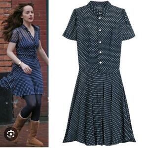 Polo Ralph Lauren polkadot dress ASO Anastasia Steele